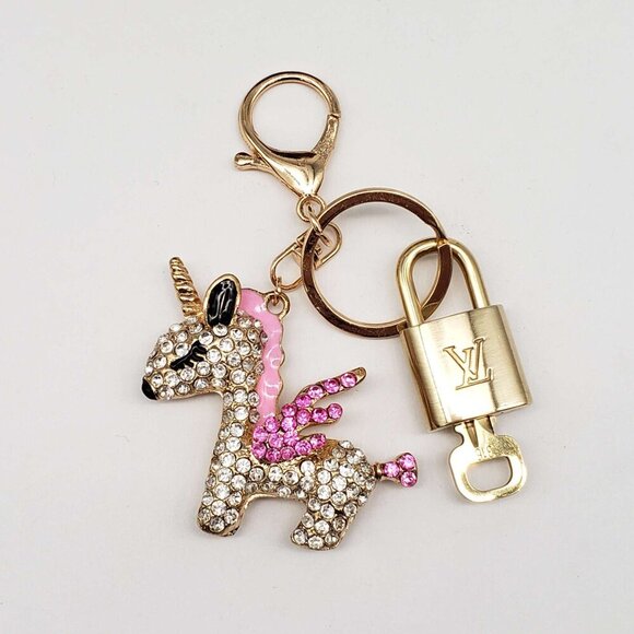 Authentic Louis Vuitton Lock & Key with unbranded Bagcharm, Keycharm, Keychain - Picture 2 of 7